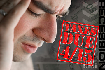 Image showing Stressed Over Taxes Due