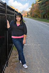 Image showing Young Woman In Autumn