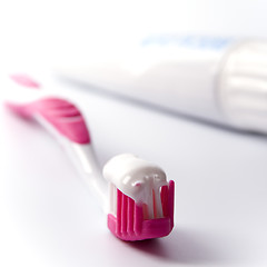 Image showing toothpaste and toothbrush