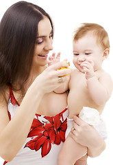 Image showing baby boy in mother hands