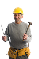 Image showing contractor with tools