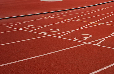 Image showing start on a running track