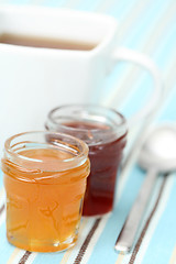 Image showing cup of tea with confiture