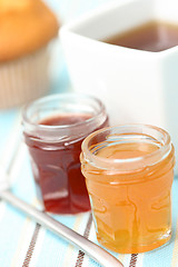 Image showing cup of tea with confiture