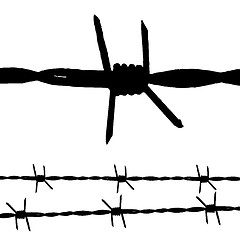 Image showing barbed wire