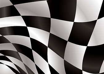 Image showing checkered flag float