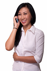 Image showing Woman on cell phone