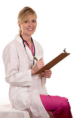 Image showing Doctor reading patient chart