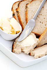 Image showing bread and butter