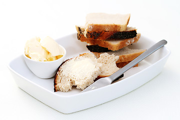 Image showing bread and butter