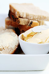 Image showing bread and butter