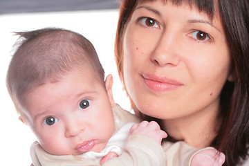 Image showing baby with mother