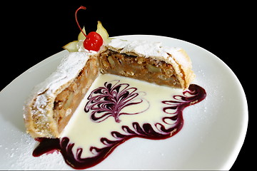 Image showing Pastry with cherry