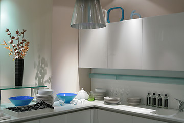 Image showing white modern kitchen