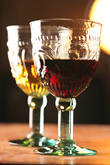 Image showing Goblets with Wine