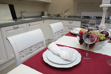 Image showing modern kitchen in classical style