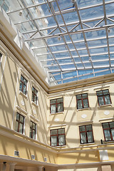 Image showing interior with glass ceiling and windows