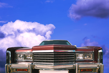 Image showing Red Car in Sky