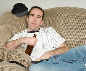 Image showing Having A Beer