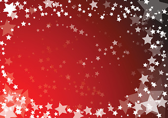 Image showing Vector christmas card with stars
