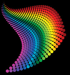 Image showing Abstract rainbow dots