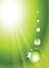 Image showing Water drops  background