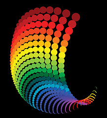 Image showing Abstract rainbow dots