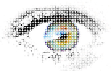 Image showing Abstract human - digital - eye 