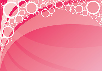 Image showing Pink bubbles background