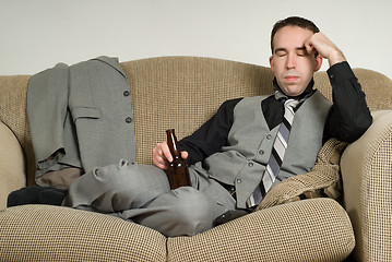 Image showing Exhausted Businessman