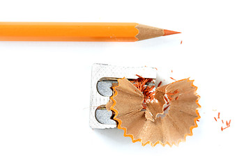 Image showing Pencil and sharpener