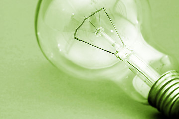 Image showing Background with lit lightbulb