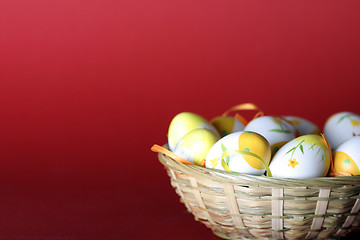 Image showing Painted easter eggs 