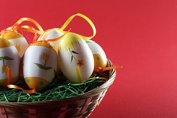 Image showing Painted easter eggs 