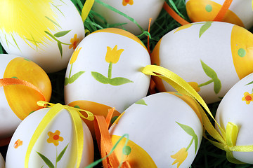 Image showing Painted easter eggs 