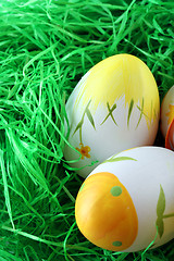 Image showing Painted easter eggs 