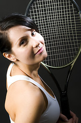 Image showing sexy female tennis player young