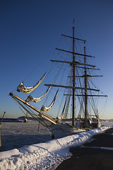 Image showing Tall Ship in Oslo Harbor