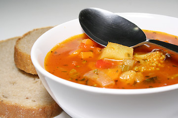 Image showing Fresh vegetable soup