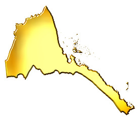 Image showing Eritrea 3d Golden Map