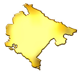 Image showing Montenegro 3d Golden Map