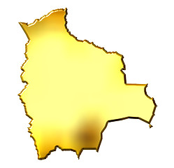 Image showing Bolivia 3d Golden Map