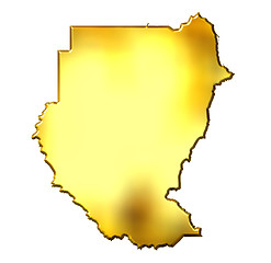 Image showing Sudan 3d Golden Map