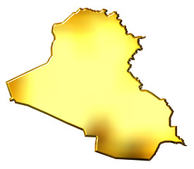 Image showing Iraq 3d Golden Map