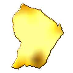 Image showing French Guiana 3d Golden Map