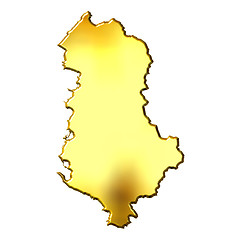 Image showing Albania 3d Golden Map