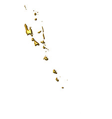 Image showing Vanuatu 3d Golden Map