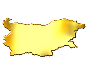 Image showing Bulgaria 3d Golden Map