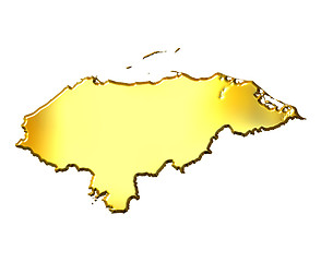 Image showing Honduras 3d Golden Map