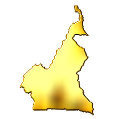 Image showing Cameroon 3d Golden Map